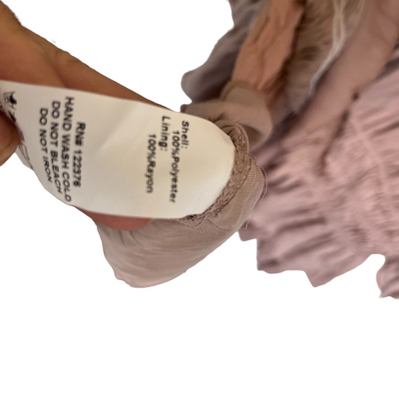 NWT Mustard Seed Mocha Drop Waist Smocked Tiered Ruffle Mini Dress - Size Medium - Picture 6 of 8